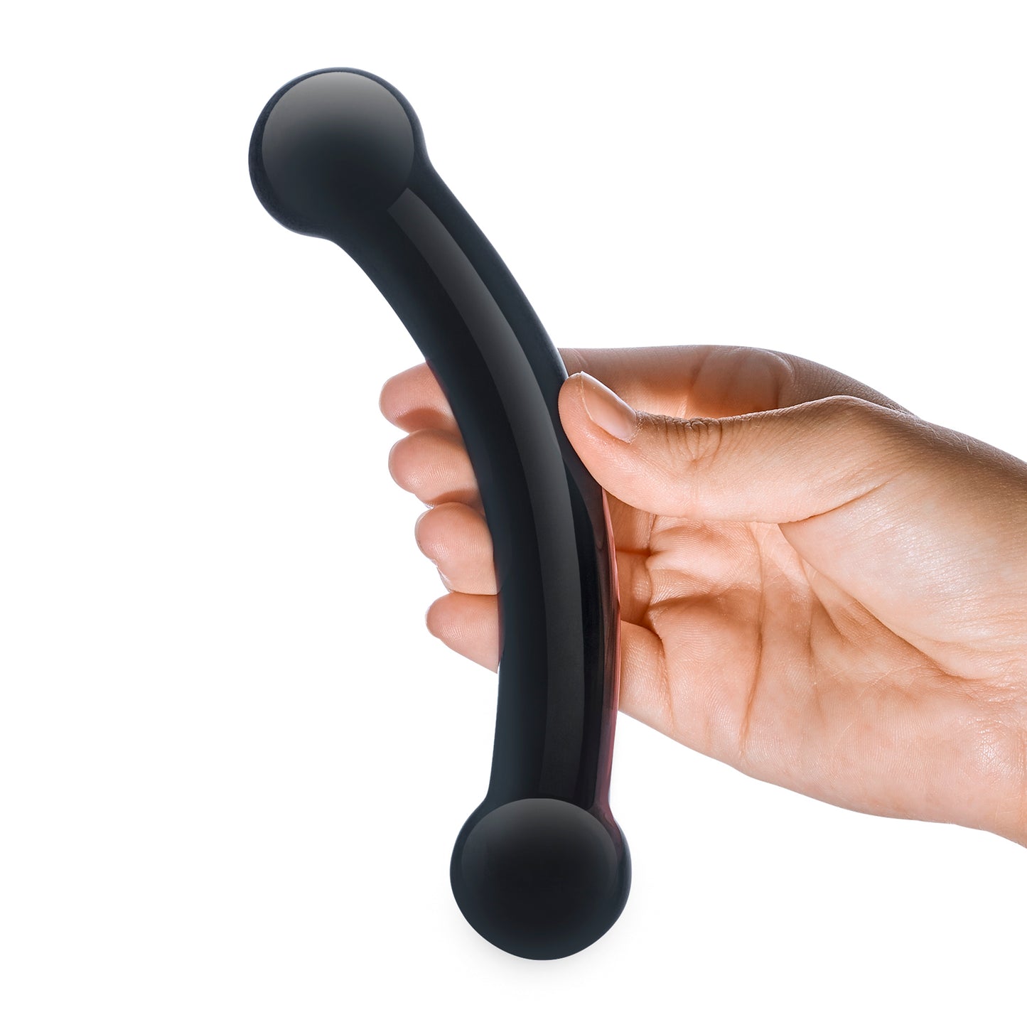 Dildo en Verre Noir Double Bull