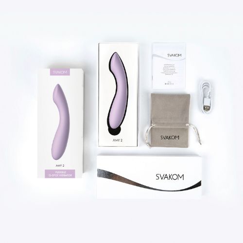 Stimulateur clitoridien et point G Amy 2 lilas