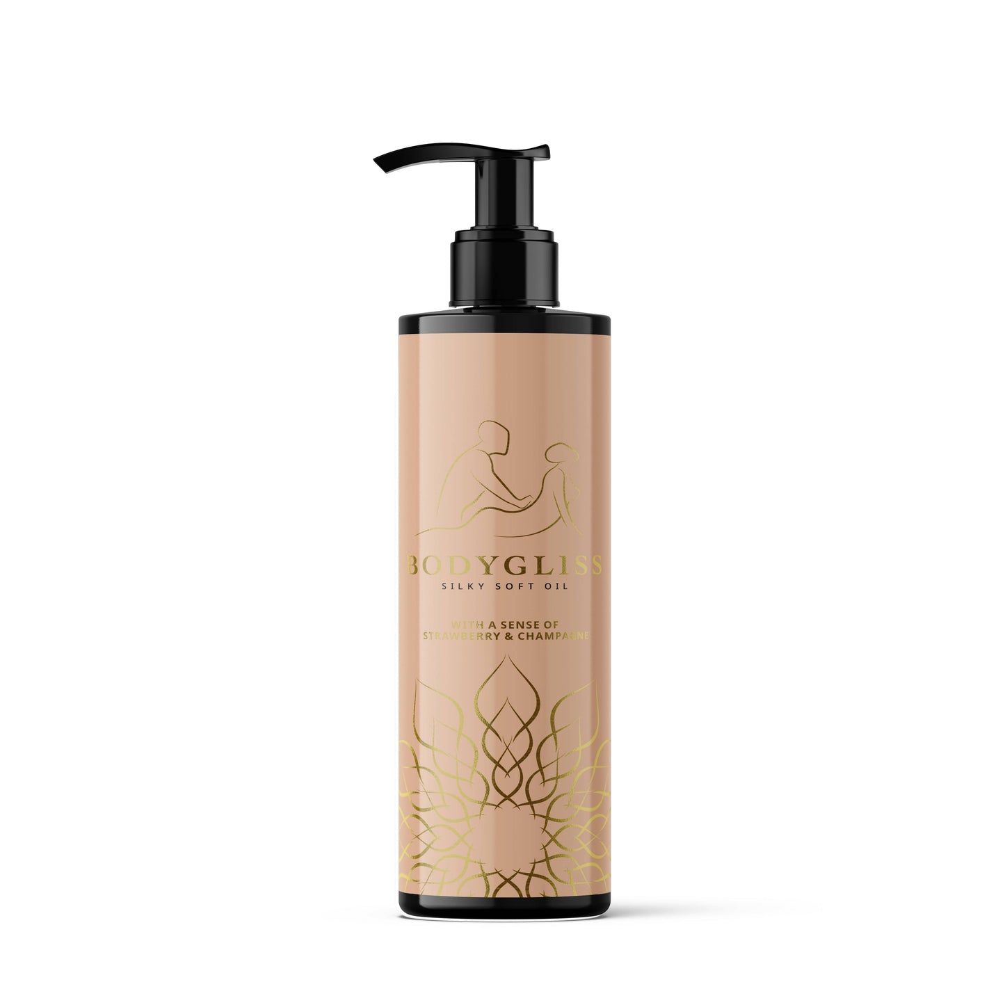 Huile de Massage et Lubrifiant Fraise Champagne