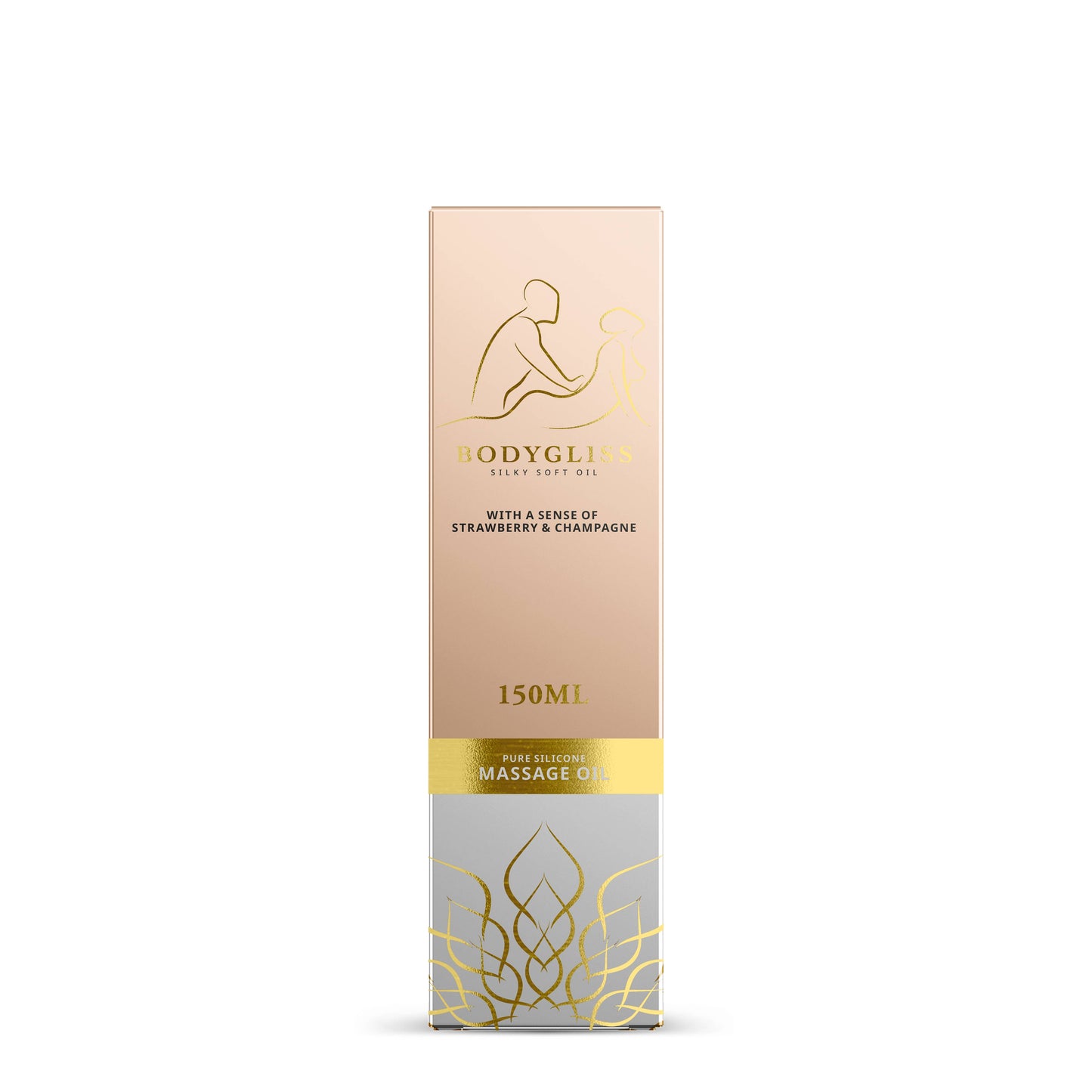 Huile de Massage et Lubrifiant Fraise Champagne