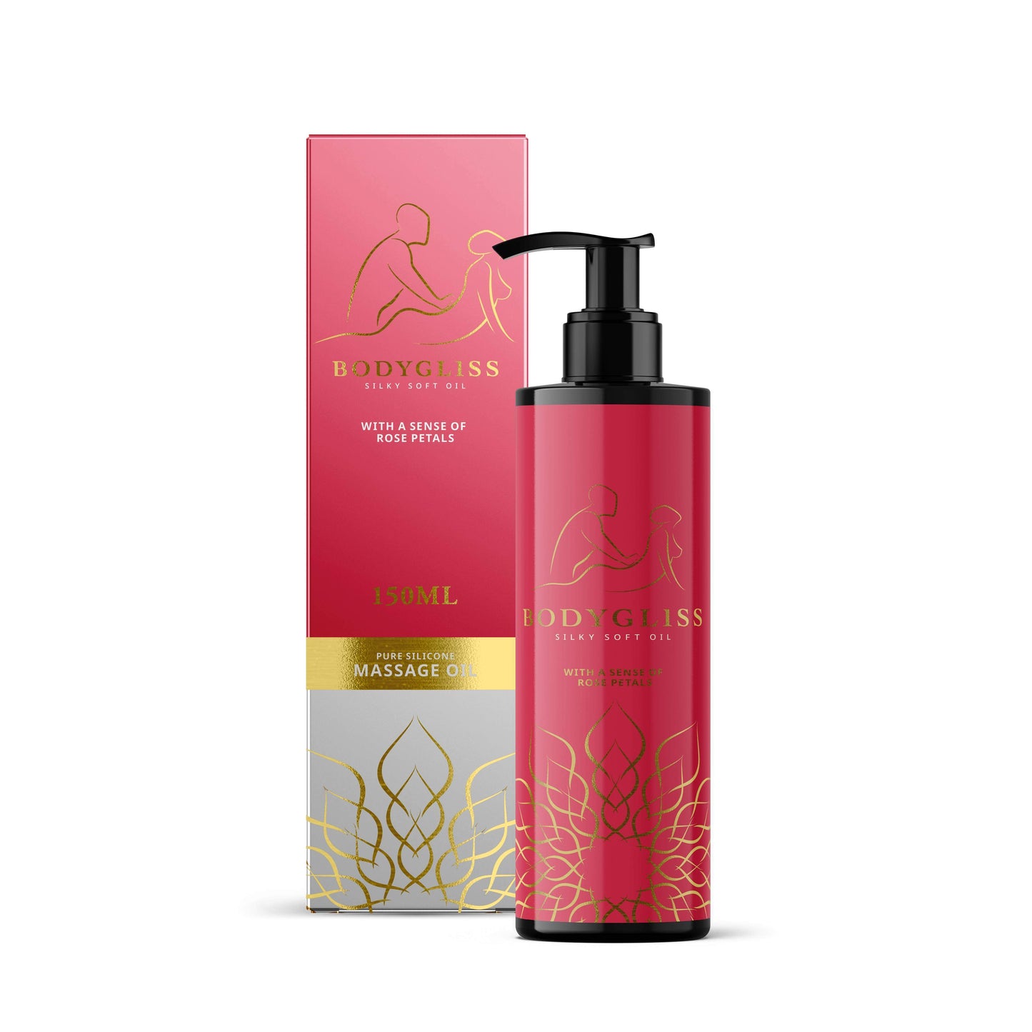 Huile de Massage et Lubrifiant Pétales de Rose