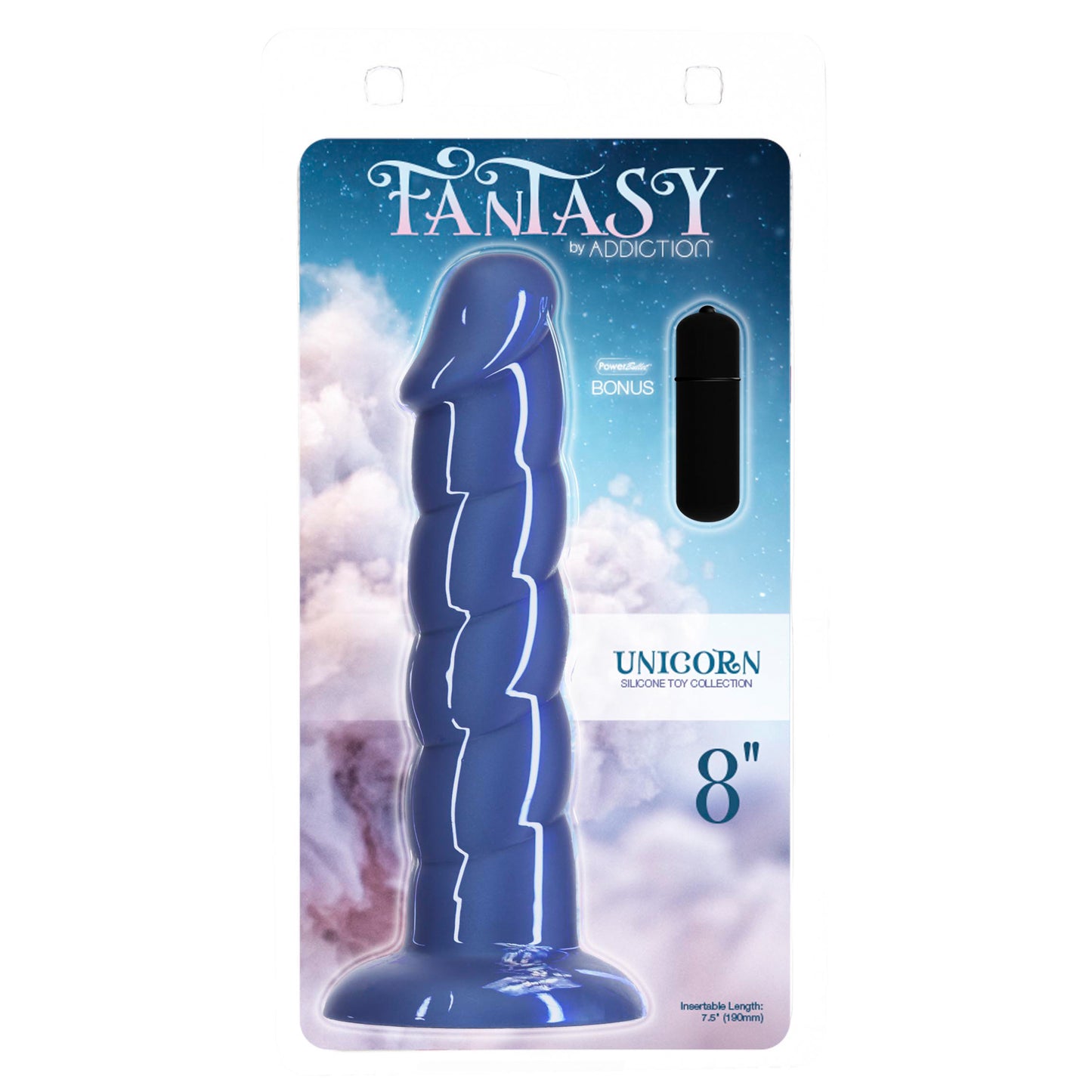 Dildo Unicorn 20 cm Bleu
